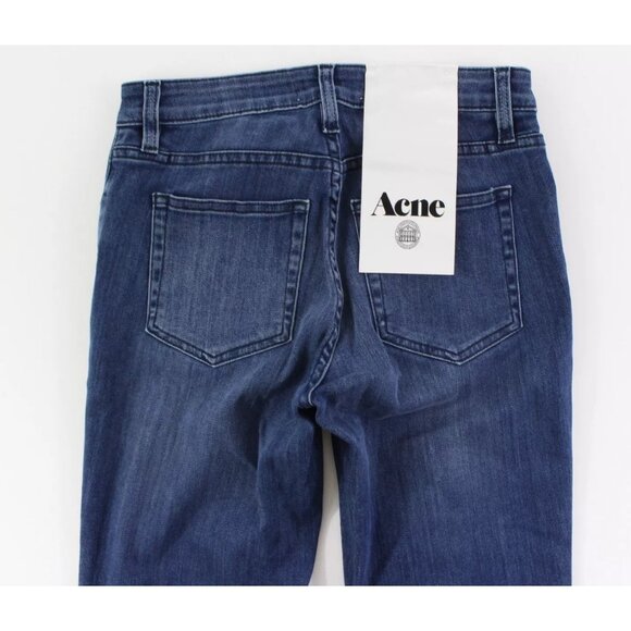 NWT Womens Size 28 28x32 ACNE Studios Blue Atlantis Wash Flex Stretch Jeans NEW - Picture 6 of 8